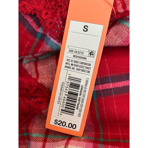 Colsie 2 Piece Red Plaid Lace Trim Pajama Set Tank Shorts NEW NWT - Picture 14 of 14